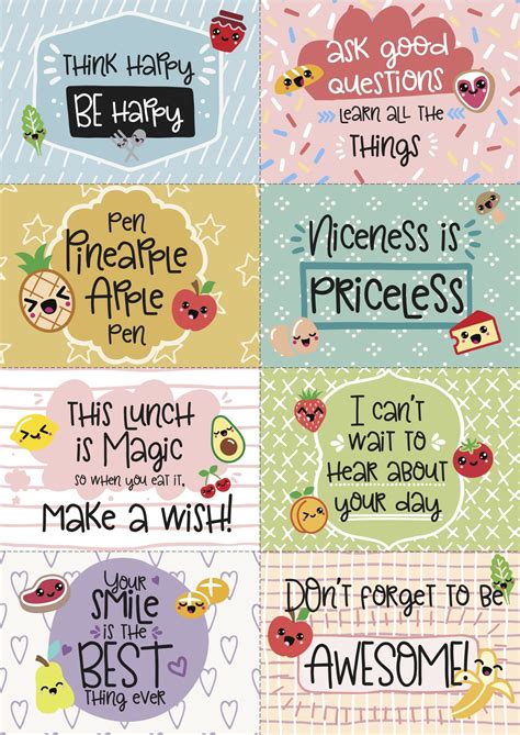 Free Printable Lunch Notes We Pack Them For Joseph So He Doesnt Have
