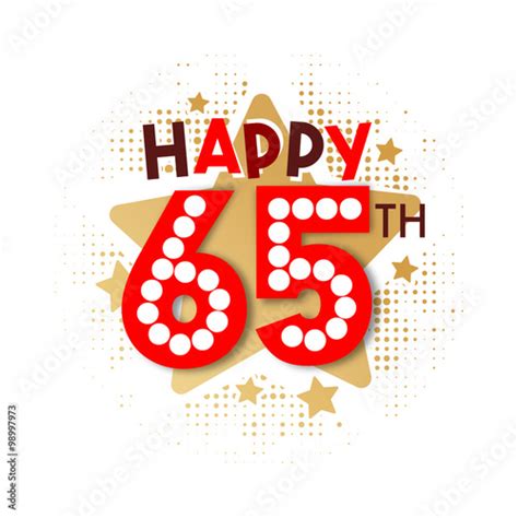 Vecteur Stock Happy 65th Birthday Adobe Stock