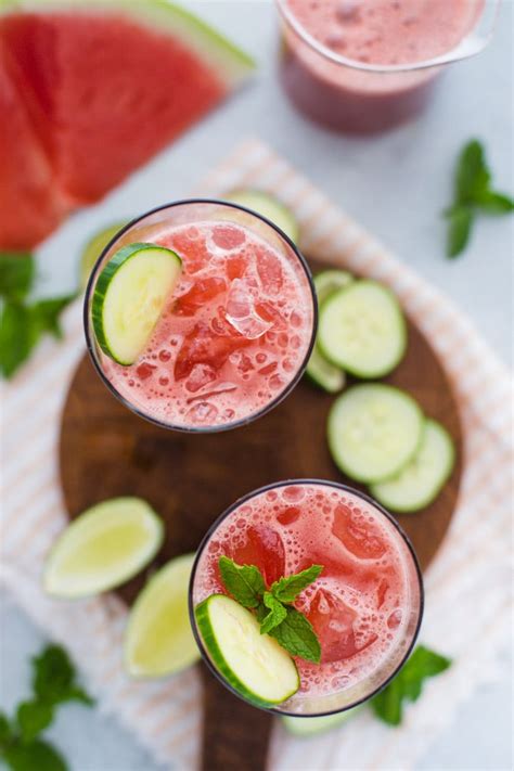 Watermelon Cucumber Juice Food With Feeling