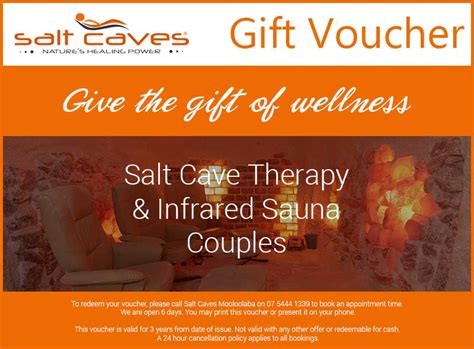 salt cave therapy and infrared sauna t voucher 2 people salt caves mooloolaba