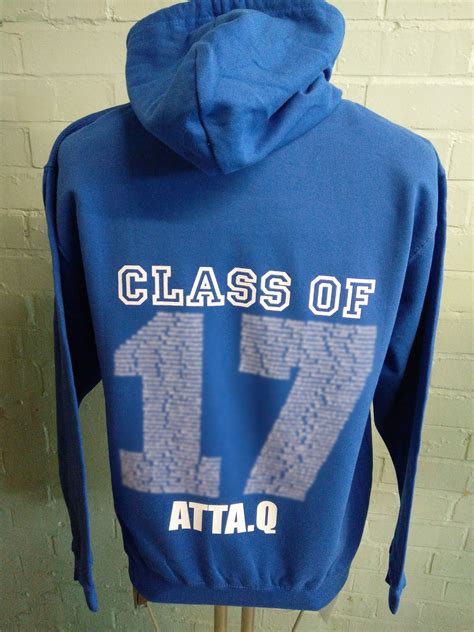 These Blue Leavers Hoodies Look Great With Their Personalised