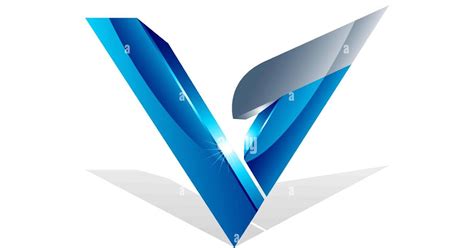 Blue V Logo Design 103066