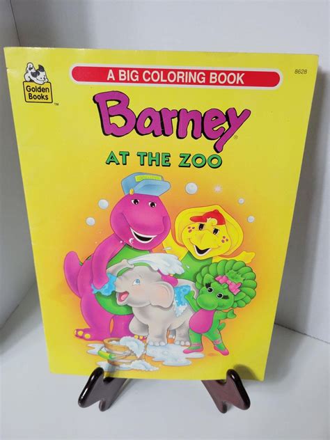 Brand New Vintage Golden Coloring Book Barney Baby Bop 1993
