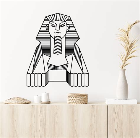 Vinyl Wall Decal Egyptian Sphinx Ancient Egypt Pharaoh Decor Stickers — Wallstickers4you