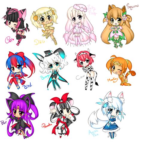 Animal Chibi Adoptables Closed~ By Starrystellary On