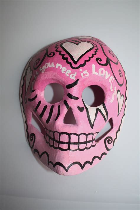 Ombre Sugar Skull Paper Mache Mask Wall Art By Suitepotaytoes