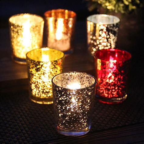 Mosaic Glass Candle Holders Tealight Votive Cup European Candlestick