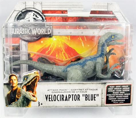 Jurassic World Mattel Attack Pack Velociraptor Blue
