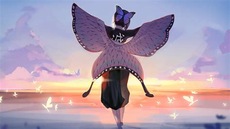 Butterfly Girl Demon Slayer Wallpaper 4k