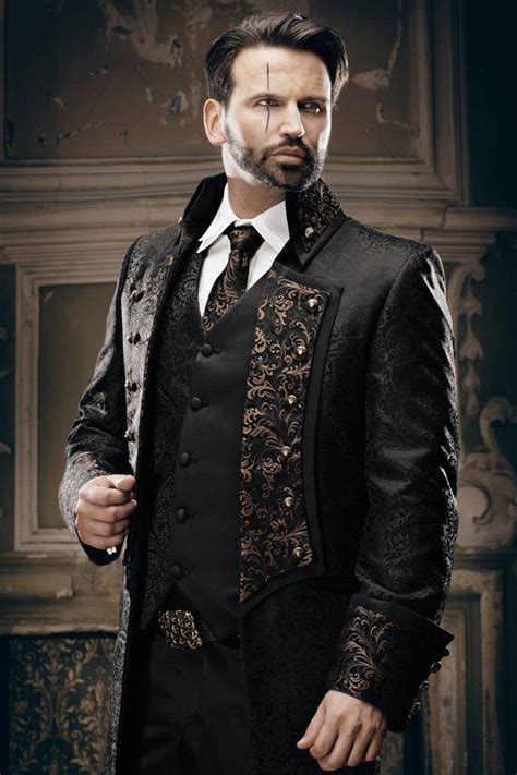 Steampunk Jacket Frock Coat Steampunk Mens Wedding Suit Goth Wedding