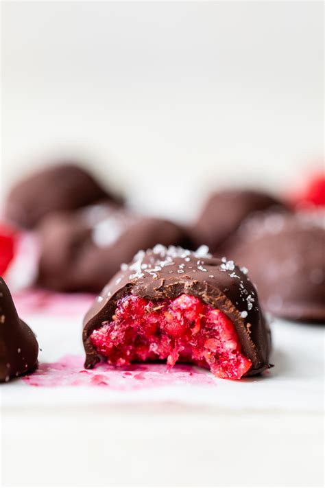 Chocolate Covered Raspberry Bites Clean Delicious
