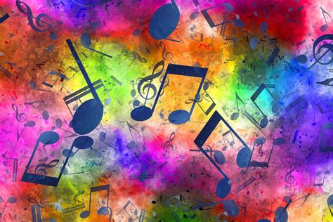 Download Colors Treble Clef Music Musical Notes 4k Ultra Hd Wallpaper