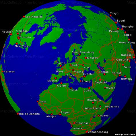 Globe Europe Map Illustration Of A Globe With The Map Of Europe Images