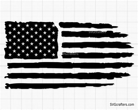 American Flag Svg Us Flag Svg Usa Flag Clipart Distressed Etsy