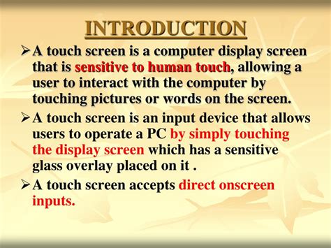 Ppt Touch Screen Technology Powerpoint Presentation Free Download