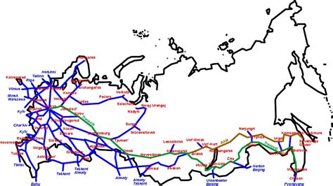 Russian Railway Map Map Of Russian Railways Eastern Europe Europe