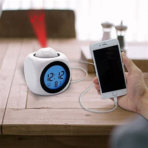 Because the display they generate is usually quite large, they are great alarm clocks for visually impaired people. AUTHENTIC Projection Alarm Clock Digital Ceiling Wall ...