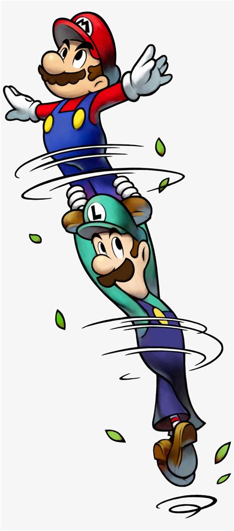 Super Mario Wiki Β Mario And Luigi Spin Jump Png Image Transparent