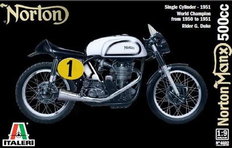 Italeri 1951 Norton Manx 500cc Motorcycle 19 Scale Plastic Model Kit