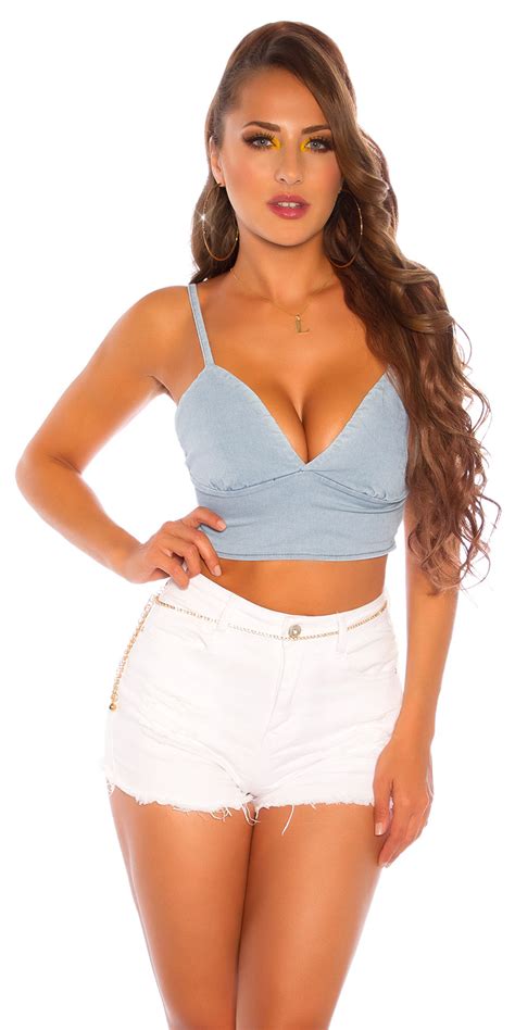 Sexy Crop Top With Deep V Neckline Straptop Tops Young Fashion