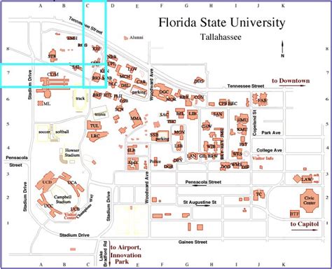 Florida State University Campus Map