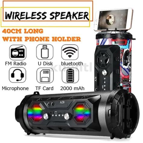 Portable Led Bluetooth Speaker Wireless Boombox Stereo Bass Fm Radio Tfusbaux 4250 Picclick