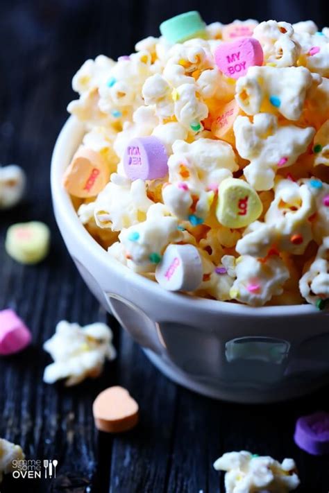 Valentines Popcorn White Chocolate Popcorn Gimme Some Oven