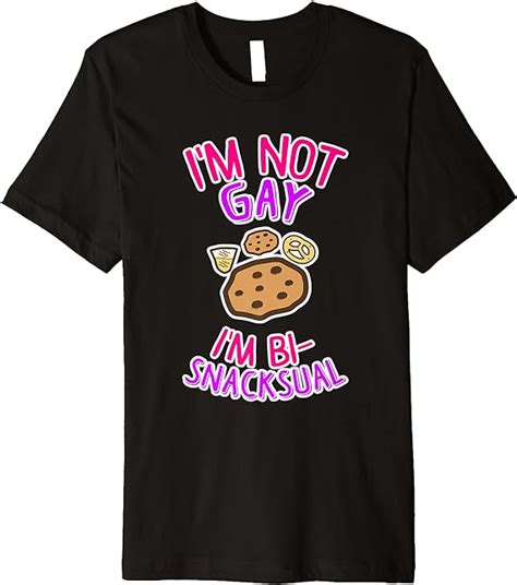Amazon Funny Bi Pride Shirt Bisexual Lgbtq Bi Snacksual Premium T