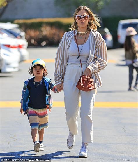 Jessica Alba Enjoys A Lunch Date With Her Four Year Old Son Hayes In