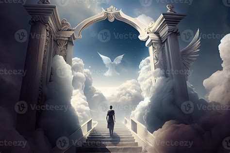 Clouds And Angels Gates Of Heaven Generative Ai 22007039 Stock Photo