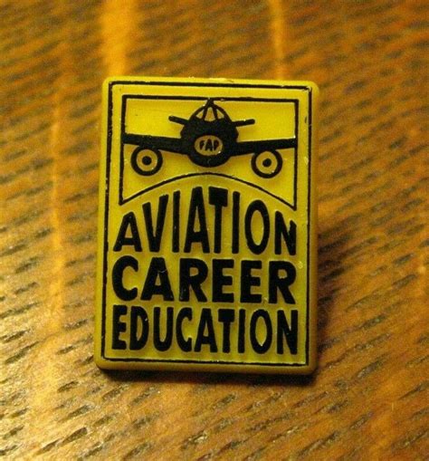Aviation Career Education Vintage Lapel Pin Airplane Aircraft School