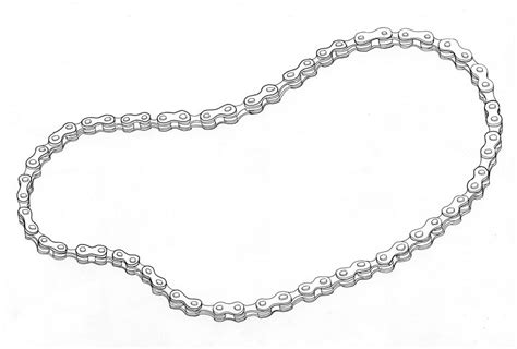 Roller chain or bush roller chain is the type of chain drive most commonly used for transmission of mechanical power on many kinds of domestic, industrial and agricultural machinery. Chain Link Drawing | Free download on ClipArtMag