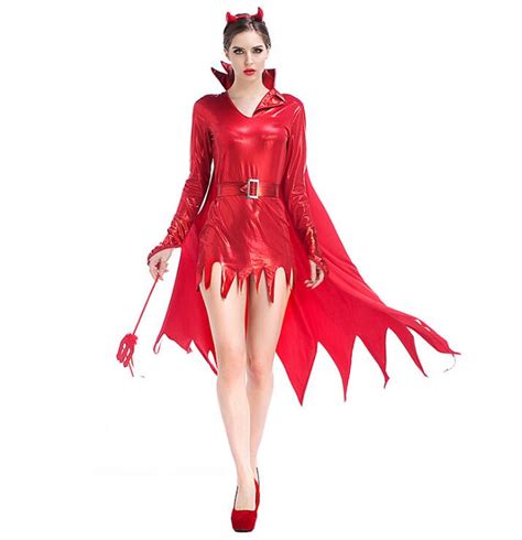 free pp m xl plus size women devil costumes sexy set role play cosplay red skinny