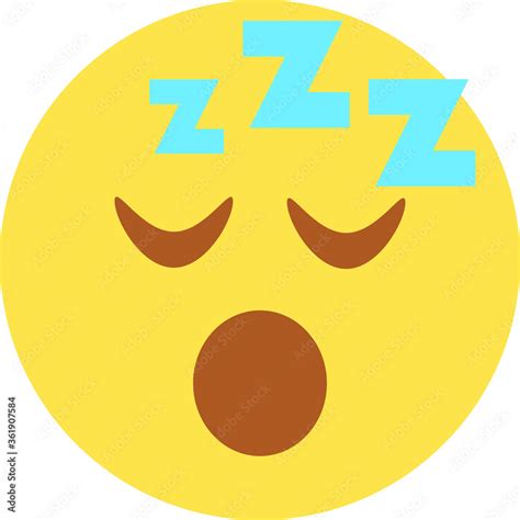 Sleeping Face Sleep Face Emoji Emoticon Stock Vector Adobe Stock