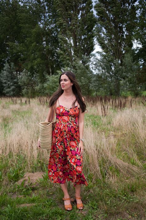 outfit laura ashley floral midi dress highlights the styling dutchman