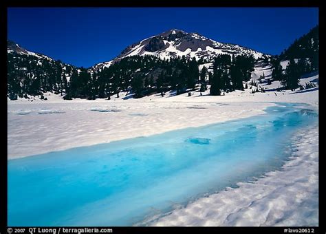 Picturephoto Turquoise Melting Snow In Lake Helen And Lassen Peak