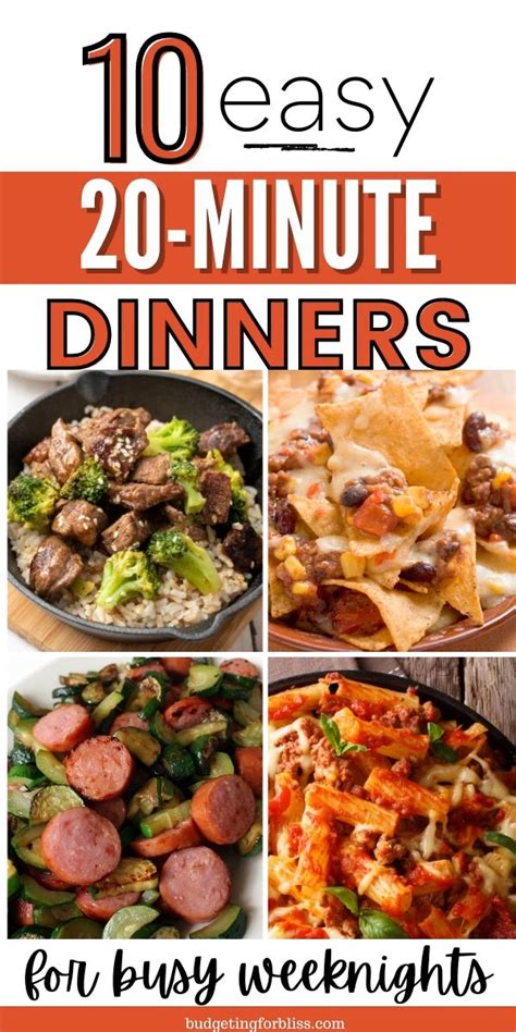 Best Minute Meals For Busy Weeknights Budgeting For Bliss Video