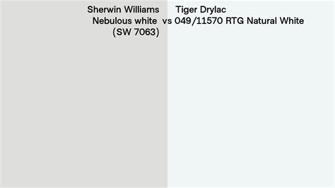 Sherwin Williams Nebulous White SW 7063 Vs Tiger Drylac 049 11570 RTG