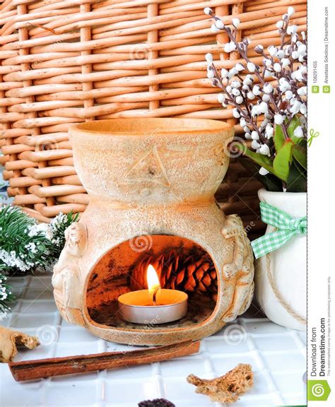 Relaxing In A Sea Salt Bath With Candles And Aromassage Stock Image Image Of Steam Table