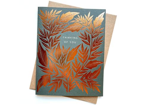 Thinking Of You Foliage Single Card Noteworthy Paper And Press