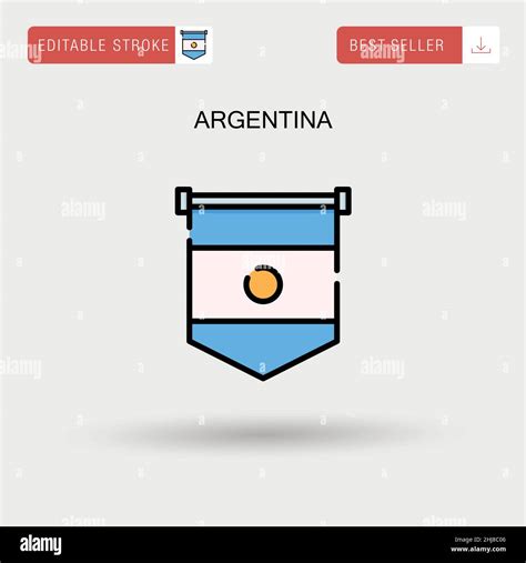 Argentina Simple Vector Icon Stock Vector Image And Art Alamy
