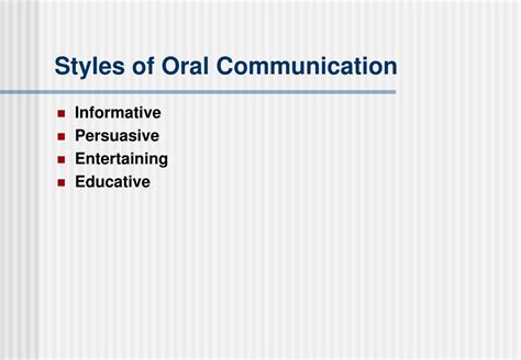 Ppt Types Of Oral Communication Powerpoint Presentation Free