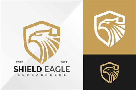 Royal Shiled Eagle Logo Design Vector Illustration Template 6224933