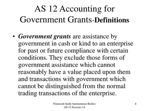 Ppt Accounting Standards 12 Accounting For Government