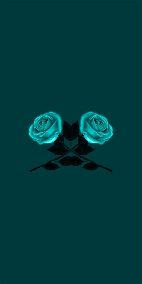 Cyan Roses 1080x2160 Wallpaper In 2021 Cyan Aesthetic Blue