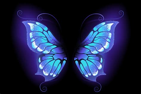Glowing Butterfly Wings By Blackmoon9 Thehungryjpeg