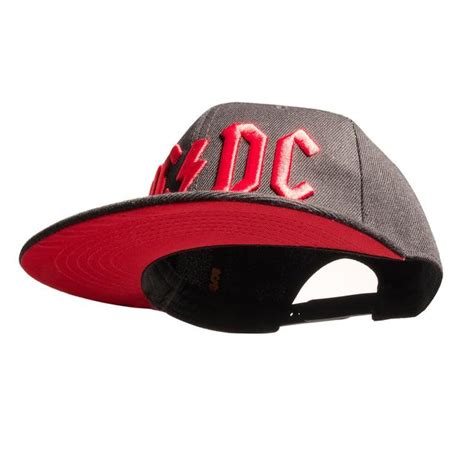 Acdc Red Under Brim 3d Logo Hat