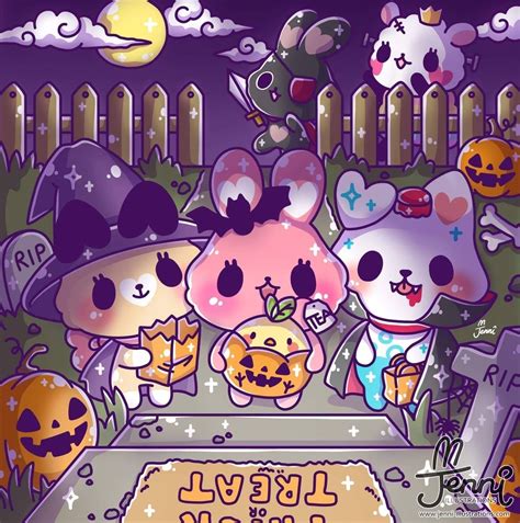 Pin By Nichelle Chatman On Jenni Illustrations Kawaii Halloween