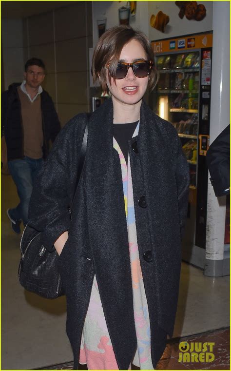 Full Sized Photo Of Lily Collins Paris Airport Arrival 11 Photo
