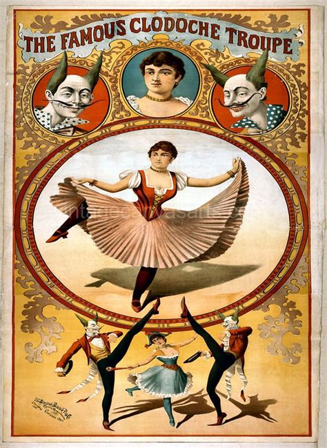 Famous Clodoche Troupe1892 Vintage Poster Art Vintage Posters